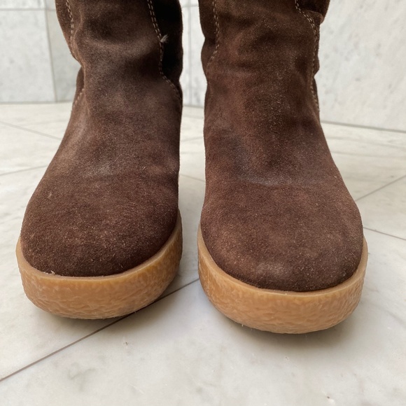Michael Kors Wedge Boots Sherpa Lined Size 7.5 - Picture 6 of 14